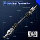 ECCPP CV Axle Shaft Assembly fit 2011-2016 for Hyundai Elantra;2013 for Hyundai Elantra Coupe; Front Right (Front Passenger Side) 495013Y000, 66-3656, 663656