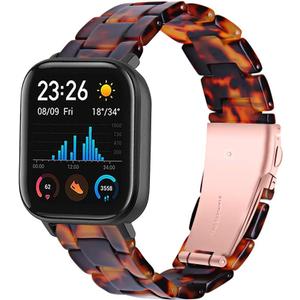 FitTurn Resin Bands Compatible with Amazfit Active 2 Square/1/Bip 3 Pro/Bip/GTS 4/GTS 4 Mini/GTS 3/GTS 2/GTS 2e/GTS 2 Mini/GTR 42mm Watch Replacement 20mm Stylish Bracelet Resin Sport Strap Wristbands for Bip 3 Pro/Bip U Pro/Bip Lite/Bip S/Bip S lite/ Bip U