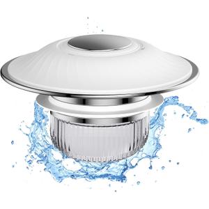 3 x Bathroom Sink Stopper with Anti-Odor, Faster Drainage, Universal Silicone Sink Drain Strainer, with Detachable Hair Catcher Drain Cover, Pop Up Basin Plug for 1.1~1.77 Drain Hole(White)