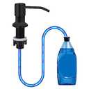 Soap Dispenser for Kitchen Sink, Countertop Soap Dispenser Pump, 47" Silicone Extension Tube Connect to The Soap Bottle Directly, Say Goodbye to Frequent Refills (Black)