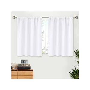 Coxila 2 Pcs Pink Bow Curtains for Girls Room, 42 x 63 Inch Rod Pocket White Drapes, Coquette Aesthetic Kawaii Decor for Kids Bedroom, Nursery Window Treatment, Preppy Princess Party Backdrop