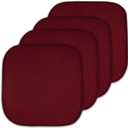 4 Pack Memory Foam Honeycomb Nonslip Back 16" x 16" Chair/Seat Cushion Pad, Wine Burgundy