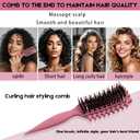 Curly Hair Brush Candybrush Curl Defining Brush for Detangling Shaping and Defining Curls for Women, Men, Wet & Dry Hair (Pink)