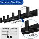 Matte Black Coat Rack Wall Mount - 6 Hooks, Heavy Duty Stainless Steel Wall Hooks for Towels, Coats, Robes, Bags, Hats, Keys, Wall Coat Hanger for Bathroom, Entryway, Kitchen, Hotel, Bedroom, Office