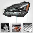 Huray Halogen Headlight for Mercedes-Benz E-Class W212 Sedan/Wagon 2014-2016 [Halogen Type] Headlamp w/o Cornering Light Replacement for MB2502219 2128202139 Left Driver Side