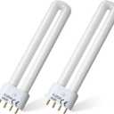 FLS/E9W Camping Lantern Bulb, 6400K, 5.5 inch, 2 Pack | Replacement for 9W Fluorescent Bulb, 4 Pin 2G7 Base, Special Size