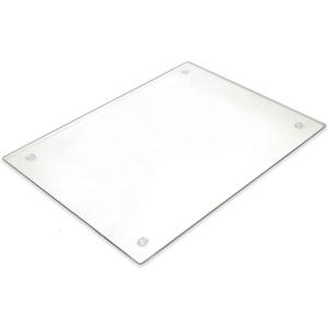 Tempered Glass Cutting Board  Long Lasting Clear Glass  Scratch Resistant, Heat Resistant, Shatter Resistant, Dishwasher Safe. (Large 12x16)