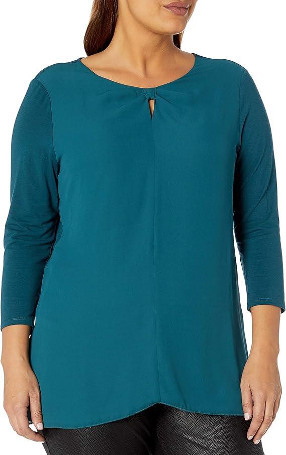 Lyssé Women's Caton Top, Peacock, L