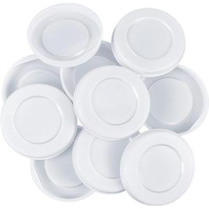 Taiyin 100 Pieces 3 Inch Mailing Tubes Plastic End Caps, White, Round
