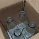 WERTIOO Olive Oil Dispenser Bottle,4Pack 17 OZ Glass Oil Dispenser for Kitchen with 4 Pourer,2 Stainless Steel Funnel & 1 Pen and 8 Label for Kitchen (500ml)