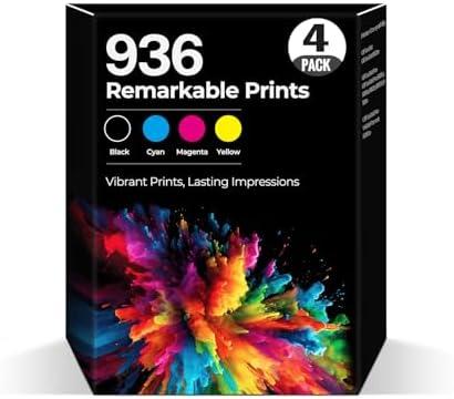 936 Ink Cartridges OfficeJet Pro 9125e 9135e 9730e Compatible for HP 936 Ink Cartridges Combo Pack Replacement for OfficeJet Pro 9125e 9135e Wide Format 9730e 9110b 9130b 9125 9135 9125 e Printer