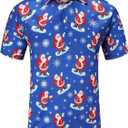 Golf Shirts for Men Dry Fit Short Sleeve Mens Golf Shirt Performance Moisture Wicking Polo Shirts Funny Golf Polo Shirts (Blue, S)