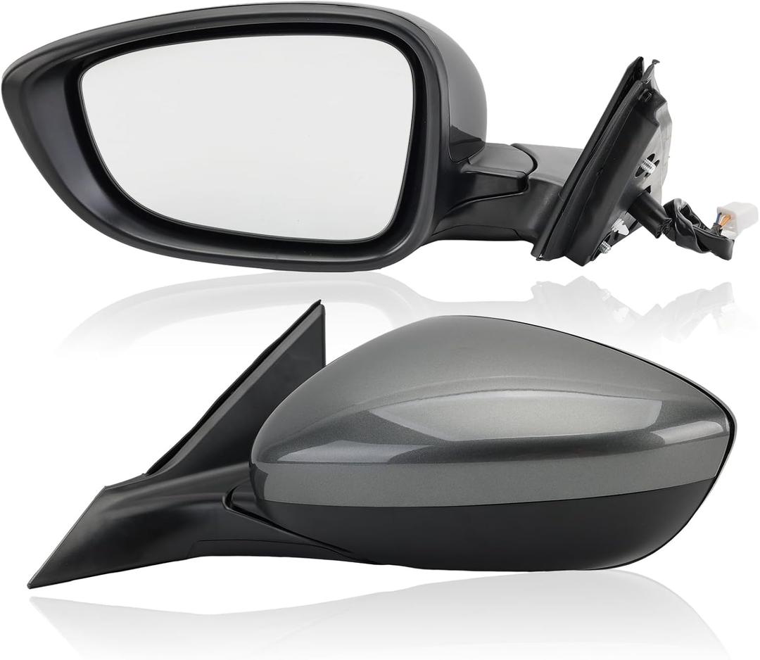 Left Driver Side Mirror Compatible with Honda Accord 2018 2019 2020 2021 Mirrors with Power,Non-Heated,Sport 1.5T, Repalce 76258-TVA-A02 HO1320328, Grey