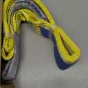 Yoojahow 4 Pcs Watercraft Lift Sling 6600 Lbs Flat Lifting Sling 44'' Tow Straps Heavy Duty Boat Hoist Straps Yellow for Personal Life Rafts PWC