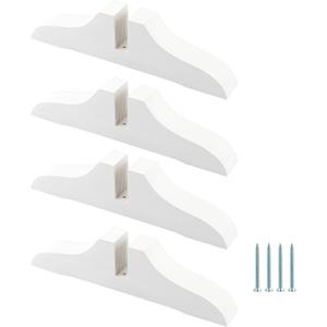 4pcs Folding Room Divider Stand, Room Dividers Screen Holder Feet Partition, Wooden Room Divider Stand with Screws, Folding Privacy Screen Holder for Hotel Home Office(White)