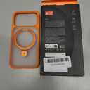 TORRAS for iPhone 17 Pro Case with Stand, Fit for MagSafe, 4X Military Drop Protection, Camera Control Button, Slim Soft Edge Phone Case for iPhone 17 Pro, Translucent Matte Cover 6.3", Bright Orange