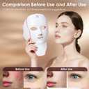 Red Light Therapy Mask for Face,7 Custom Modes with InfraredCordless LED Face Mask & Neck Mask,Portable USB C Rechargeable for Home Use Working Travel Yoga