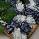 Floroom Artificial Gardenia Flowers 2.7" 25pcs Real Looking Dusty Blue Shades Foam Fake Flowers with Stem for DIY Wedding Bouquets Bridal Shower Centerpieces Floral Arrangements Party Table Decoration