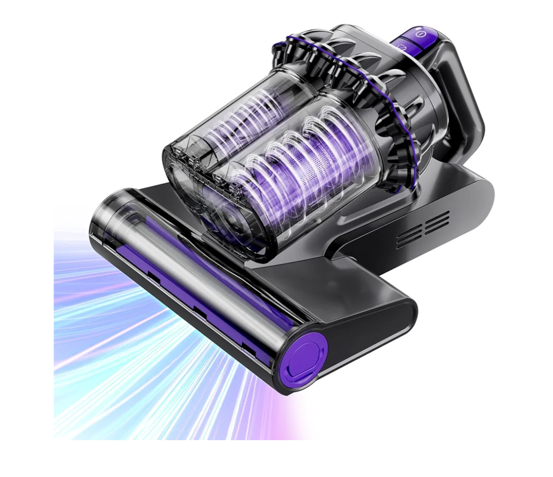 Mattress Vacuum Cleaner, 16Kpa Bed Vacuum Vleaner 253.7nm UV-C Light, 145°F Heat, HEPA Filter & Ultrasonic, Versatile Handheld Vacuums for Bed, Sofa, Couch, Crib (Corded,600W)