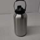 One Gallon Water Bottle, 128oz Stainless Steel Insulated Water Bottle For Hot & Cold Drinks, BPA-Free, Wide Mouth, Leak-Proof Big Water Jug With Handle For Sports, Travel, Hinking & Camping, Silver