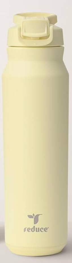 REDUCE 24 oz Hydrate Pro Stainless Steel Insulated Water Bottle - Flip Top Leak-Proof Lid, Dishwasher Safe, BPA-Free, Dual Wall Vacuum, Keeps Drinks Cold for 48 Hrs, Cup Holder Friendly