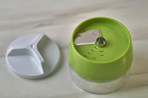 4 in 1 Zucchini Spaghetti Maker, Spiral Slicer For Making Quick Low Carb Veggie Noodles, Green, Set of 2