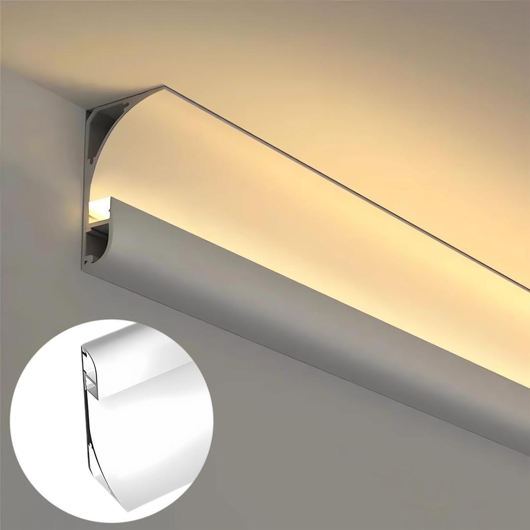 JARBIH 3.3Ft/1 Meter Led Aluminum Profile Light Linear, Led Channel Holder, 10PACK