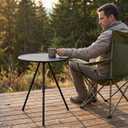 FRCOLOR Portable Adjustable round Folding Table Small Outdoor Camp Table, 48.00X38.00X38.00CM