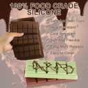 6 Pcs of Chocolate Molds, Dubai Chocolate Mold, with 2 Scrapers, Cold-Resistant and Heat-Resistant, Easy to Demold and Non-Stick, Suitable for Candy and Chocolate Making