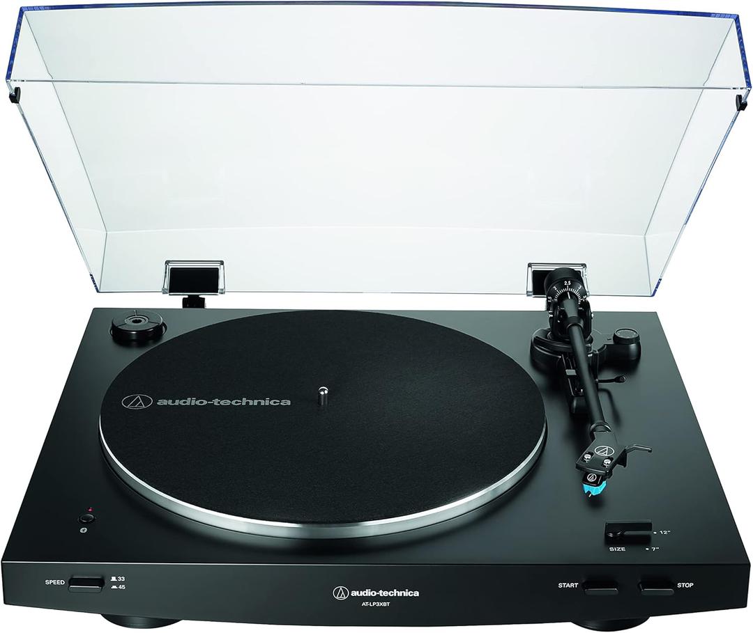Audio-Technica AT-LP3XBT-BK Bluetooth Turntable Belt Drive Fully Automatic 33/45 (Black)