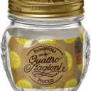 Bormioli Rocco Quattro Stagioni Amphora Small Glass Canning Jar with Lid, 17 oz., Set of 12