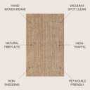 JONATHAN Y Pata Hand Woven Chunky Jute Natural Indoor Area Rug, 4x6, Bohemian, Rustic, Cottage, Easy-Cleaning for Living Room, Bedroom, Kitchen, Non-Shedding (NRF102A-4)