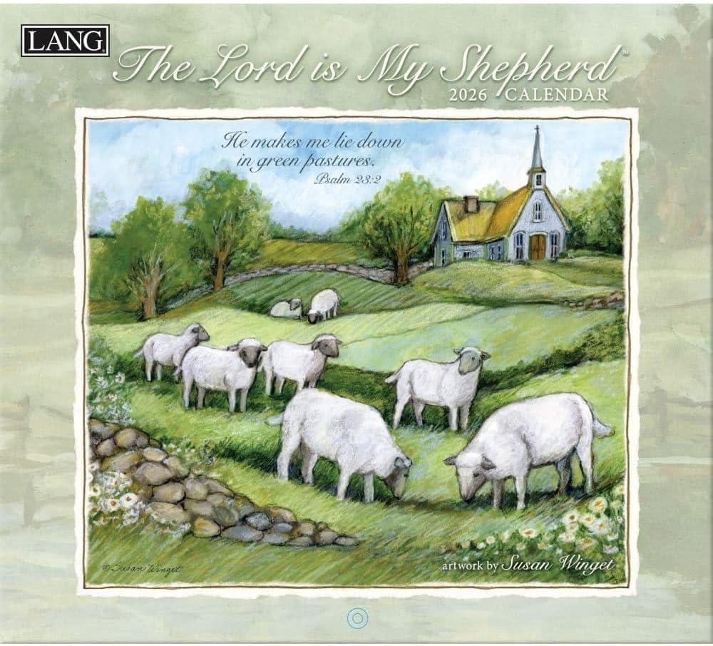 Lang, The Lord is My Shepherd 2026 Wall Calendar, 13.4'' X 12'', 12-Month Calendar with Stapled Binding