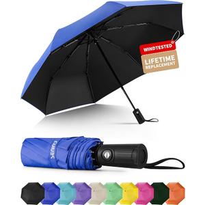 Windproof Travel Umbrella, Automatic Umbrellas for Rain, Portable & Compact Umbrellas for Backpack, Strong UV for Protection, Folding Small Sun Umbrella for Car, Walking