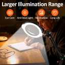 Magnifying Glass with Light and Stand, 10X 30X Desktop LED Magnifying Lamp with Base and Clamp, 5 Color Modes, 3 Dimmable Levels Hands Free Magnifying Glass for Reading, Close Work, Crafts, Jewelry