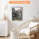 18x24 Wood Frame Grey, Rustic Natural 24x18in Gray Woodgrain Poster Picture Frame, Modern 18 x 24inch Gallery Wall Pic Photo Frame with HD Plexiglass, Horizontal Vertical Wall Mounting Display 1pcs