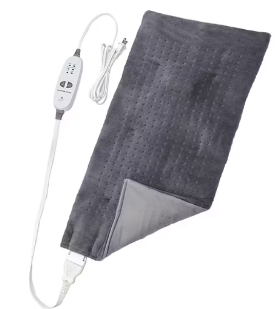 Calming Heat Massaging Vibrations Weighted Heating Pad by Sharper Image | Temperature Settings, Auto ShutOff Feature, Gift for Holidays, Women & Men 3 Heat, 6 Massage, 12” x 24”, 4 lbs