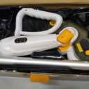 Cordless Electric Mop for Dewalt 20V Battery (NO Battery), 2 in 1 Spin Mop & Electric Floor Scrubber Machine with LED Light & Water Spray, 800 RPM Rotating Electric Mops for Floor (White Yellow)