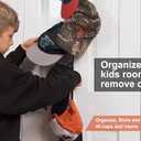 Perfect Curve CapRack | Over-The-Door Hat Organizer for Baseball Caps | 2 Straps, Holds 18-36 Adjustable Caps | Black