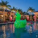 Hungdao 4ft Christmas Golf Cart Decoration Kit Christmas Inflatable Tree Duck PVC Blow Ups Tree Duck Fan Flag Tinsel Garlands Tinsel Streamers Reusable Outdoor Pool Floats Decoration for Parade Yard