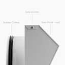 6 Inch Dryer Exhaust Vent Cover with Rubber Gasket - White Galvanized Steel Dryer Vent, Robust and Weatherproof Outside Dryer Vent Air Exhaust Box, Duct/Surface Mounting Dryer Wall Vent