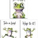 GMLXCX Frog Wall Art Decor Poster, Cute Watercolor Frog With Affirmation Art Deco Poster for Living Room Mural Bedroom Kids Room Decoration Room Home Decor Gift, Set of 3-(8x10, Unframed)