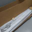 Ceiling Curtain Track, Curtain Track with Roller Hooks, 12ft - 15ft Ceiling Mounted Rail Set for Room Divider, White