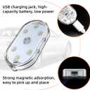 Ziciner 2 PCS Car Led Lights Interior, Super Bright Car Wireless Bulb, USB Rechargeable Auto Led Festoon Bulb, Universal Vehicle Accessories for Cars, Trucks, SUVs, Vans (Colorful, 4 PCS)