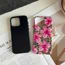 Longlayss Compatible for iPhone 16 Pro Max Case Flower Cheetah Phone Case