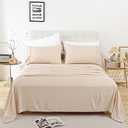 Twin Sheet Set - Luxury Soft Comfy Bed Sheets, Breathable Cooling Hotel Bedding for Women, Men, Teens, 1 Piece  - Cream
