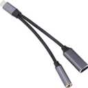 Tangxi Mens USB C Female Adapter for USB C Cable Ad Adapter at 3.5 Mm (Gray)