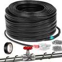 Heat tape, 80FT Deicing Heating Cable,Pipe (Metal And Plastic) Freeze Protected Water Pipe Heating Cable, Self Regulating Temperature, with Mounting Buckle, 120V 8W/ft