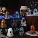 Civaner 10 Pcs Halloween Ghost Figurines Decor Resin Ghost Sculpture Statue Halloween Decorations Spooky Tiered Tray Decor for Indoor Home Party Table Centerpieces Tabletop Shelf Gifts