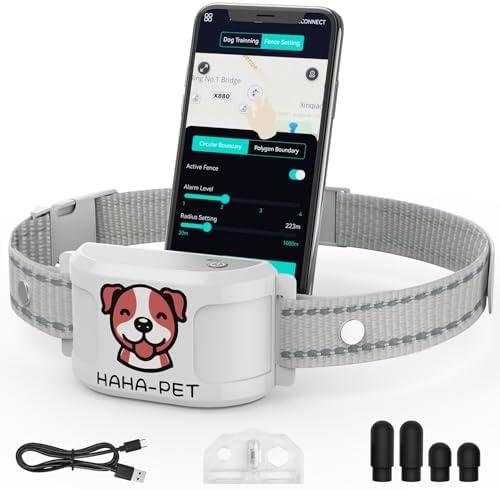 RERBIO 2-in-1 Bluetooth GPS Electronic Fence, Wireless Training Collar- No Subscription Required, Create Your Own Wireless Fence for Dogs, Waterproof Smart Charging Pet Outdoor Use,for Most of Dogs